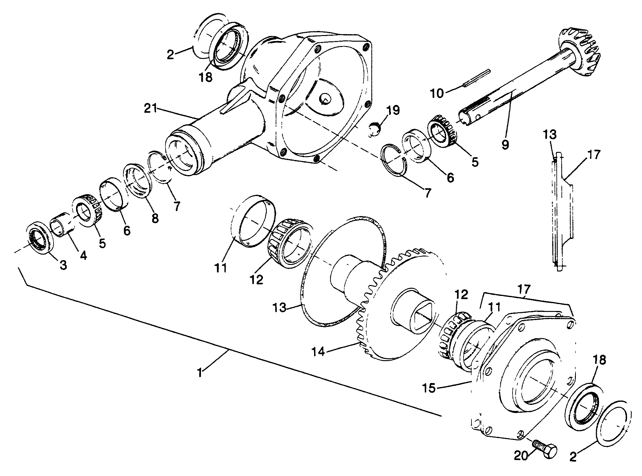 WOODS T50 ROTARY TILLER 7 87 ROTARY TILLER GEARBOX ASSEMBLY 2 5 1 OEM ...