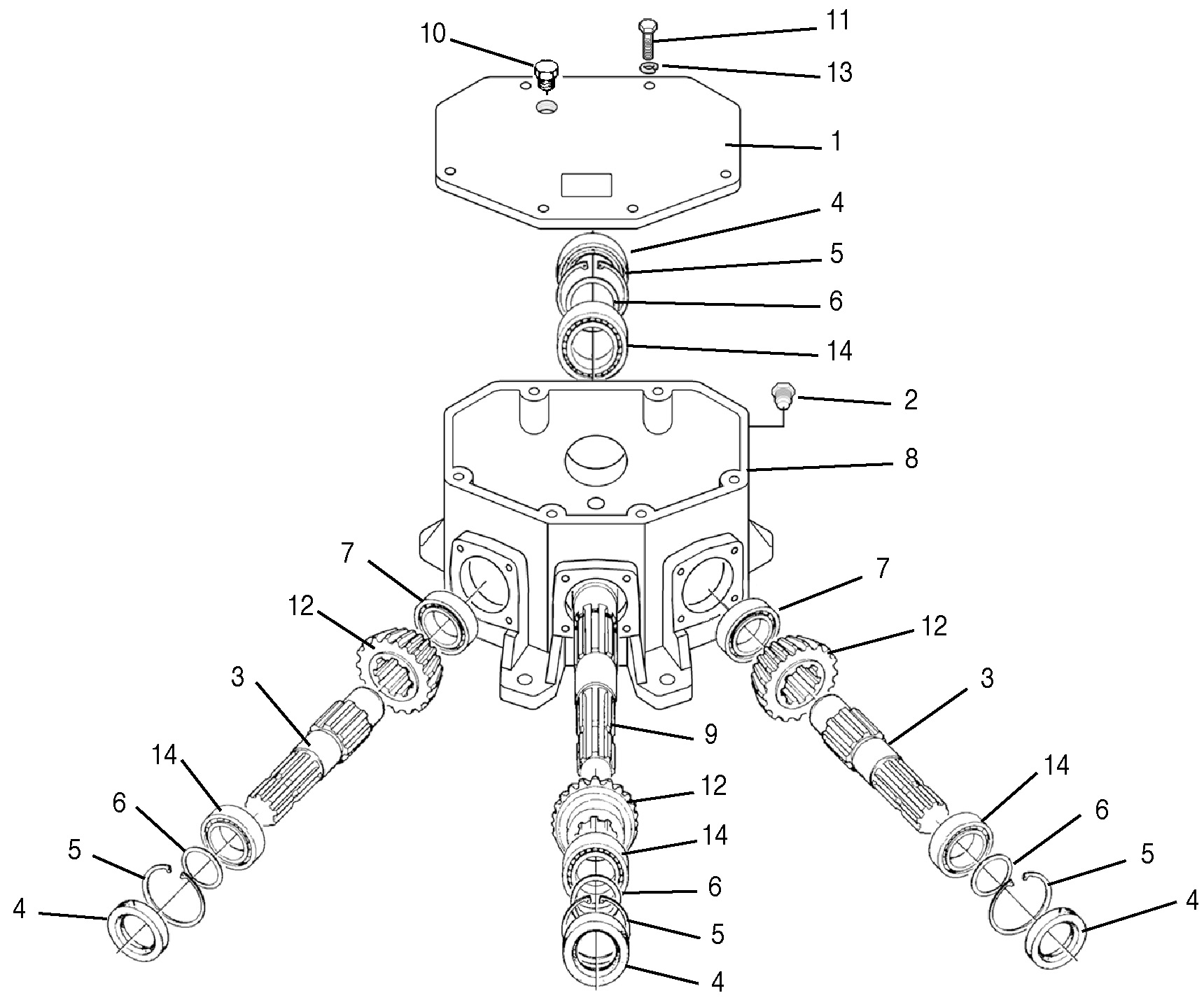 Bush Hog 2820/12820 Flex Wing Cutters Parts Diagrams